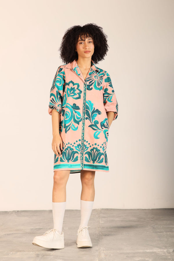 EMERALD BLUSH AVA DRESS