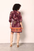 WINE FLORA AVA DRESS