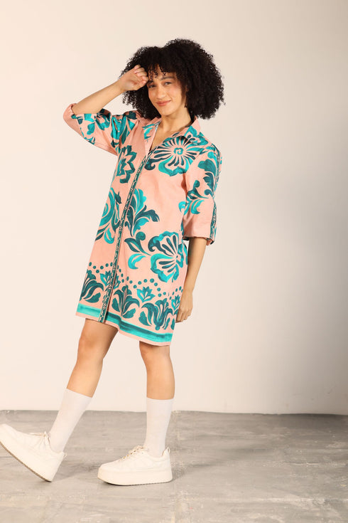 EMERALD BLUSH AVA DRESS