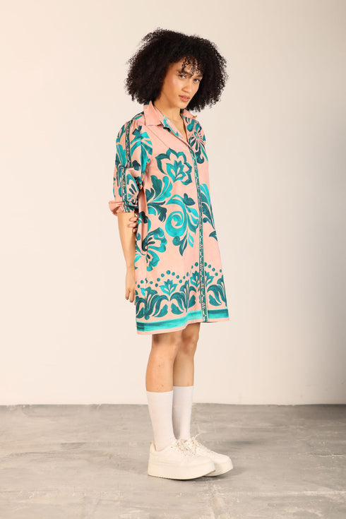 EMERALD BLUSH AVA DRESS