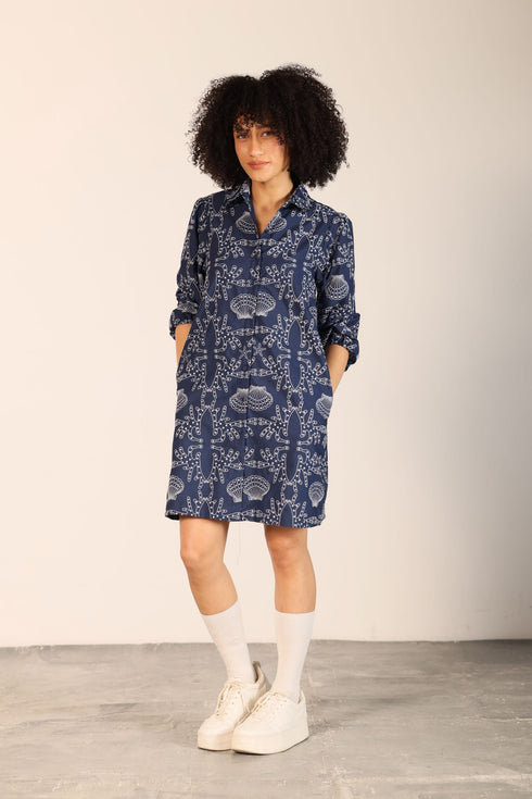 NAVY ALBA DRESS