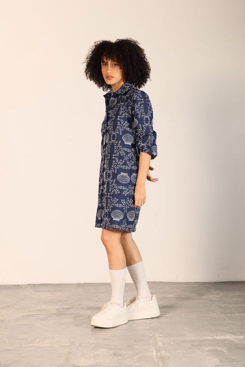NAVY ALBA DRESS