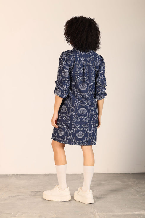 NAVY ALBA DRESS
