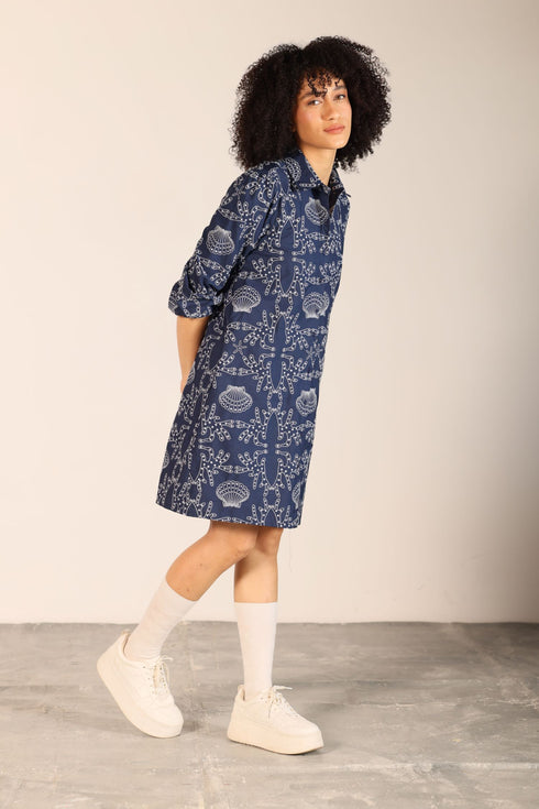 NAVY ALBA DRESS