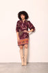 WINE FLORA FREYA DRESS