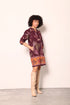 WINE FLORA FREYA DRESS