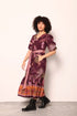 WINE FLORA MOLLY DRESS