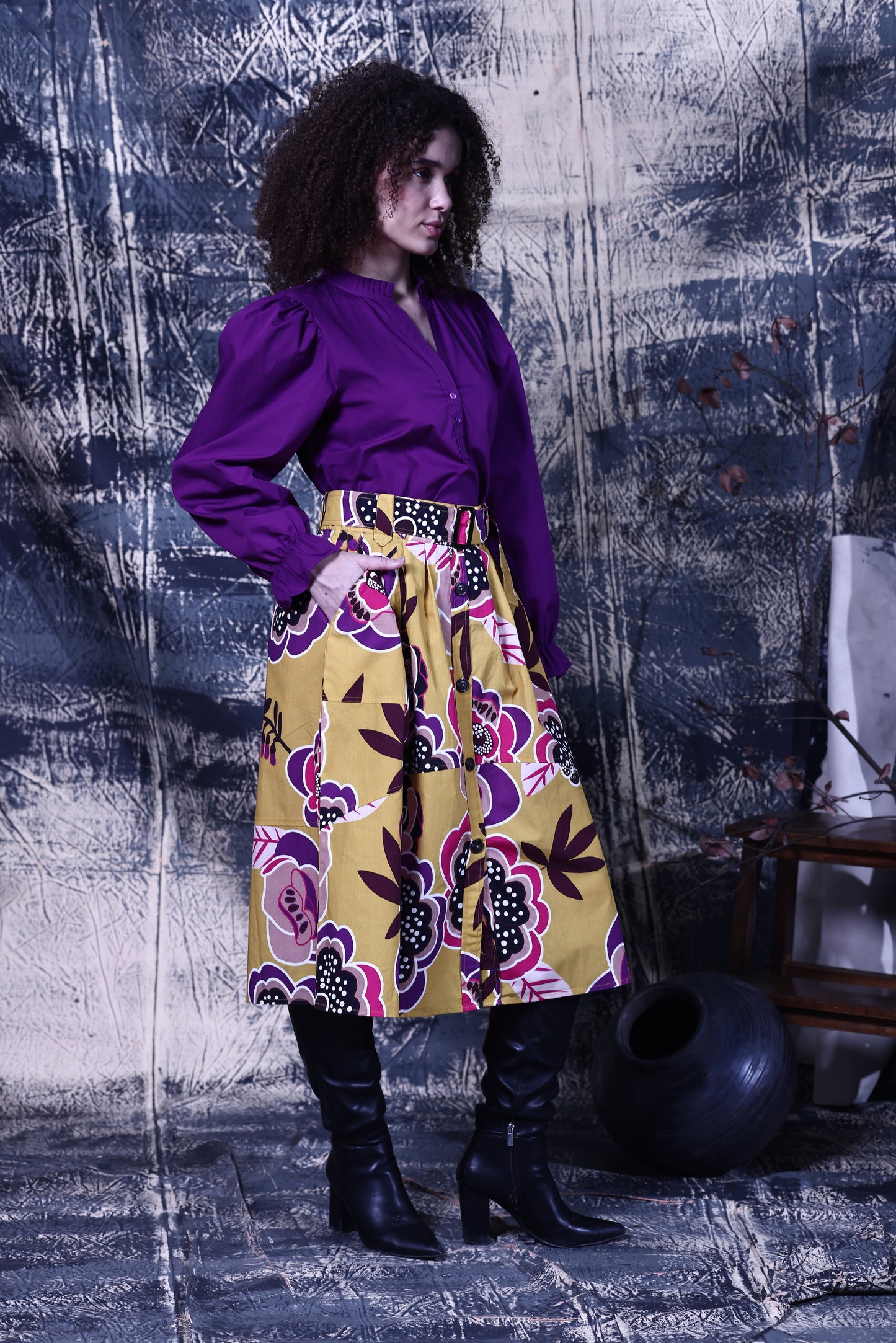 GOLDEN BLOOM KIRA SKIRT
