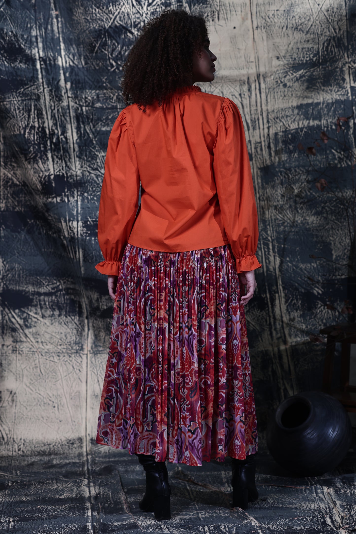 BURNT ORANGE RORY TOP