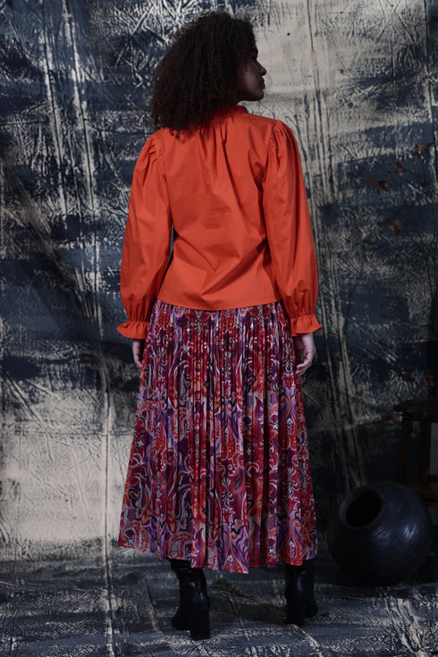BURNT ORANGE RORY TOP