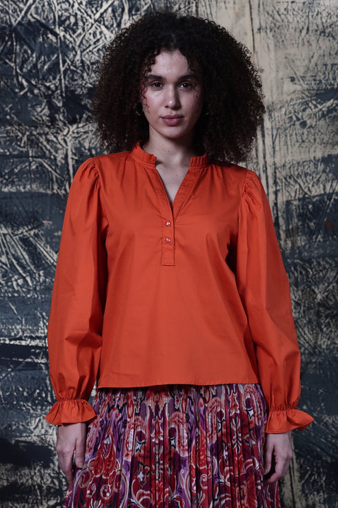 BURNT ORANGE RORY TOP
