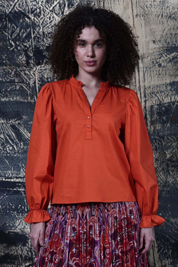 BURNT ORANGE RORY TOP
