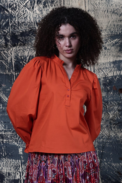 BURNT ORANGE RORY TOP