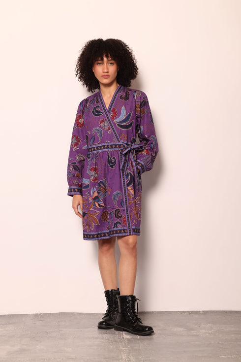 PURPLE SPARKLE CARA DRESS