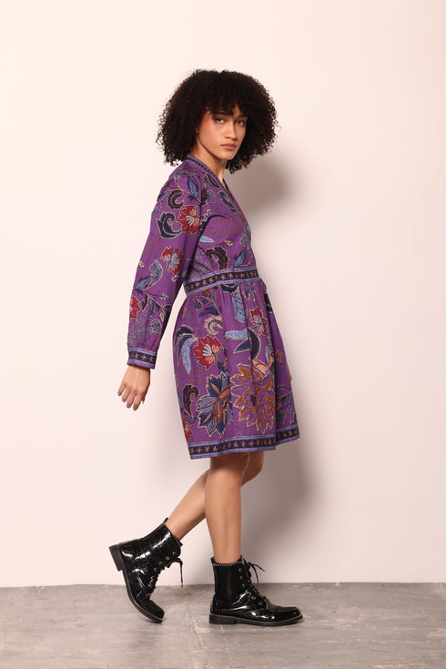 PURPLE SPARKLE CARA DRESS