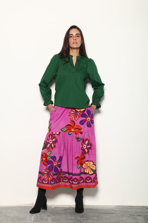 MAUVE BLOSSOMS ADA SKIRT