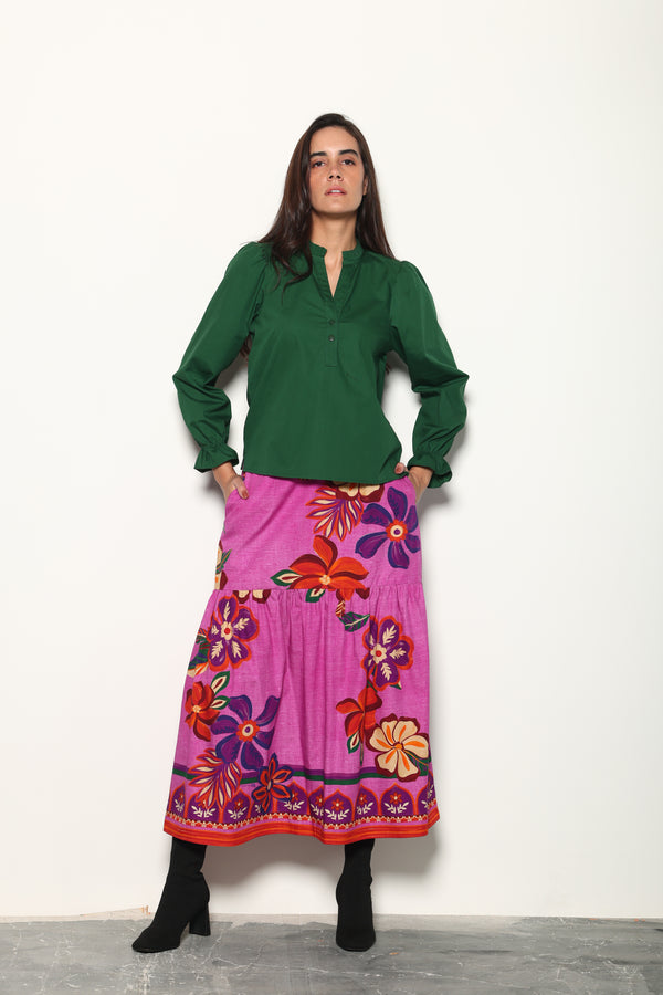 MAUVE BLOSSOMS ADA SKIRT