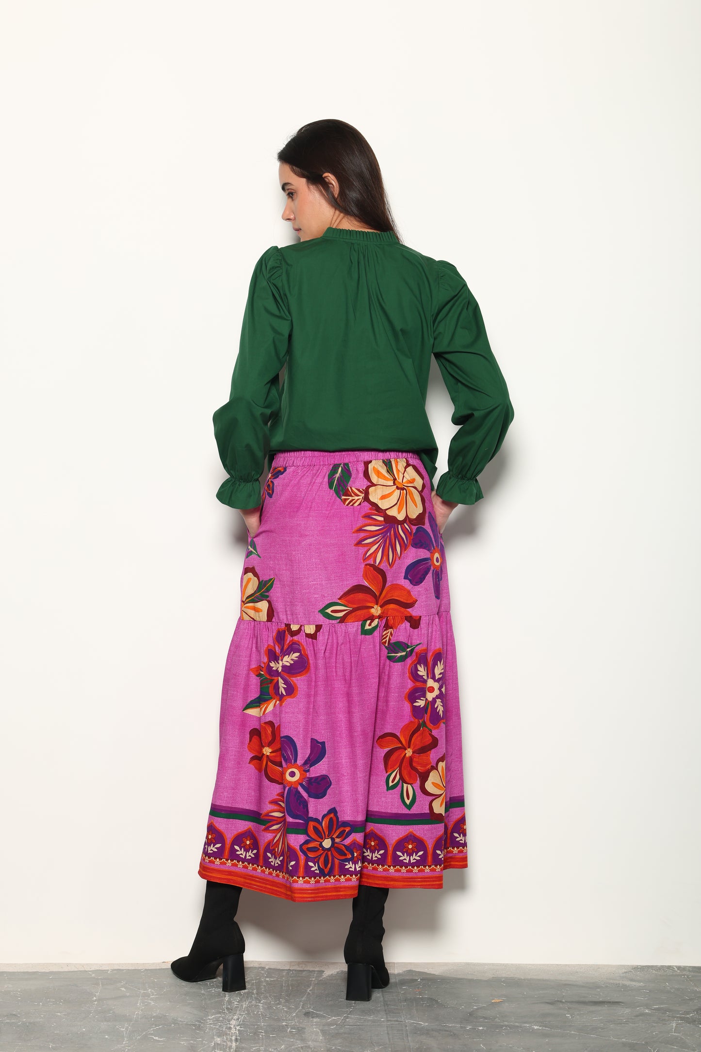 MAUVE BLOSSOMS ADA SKIRT