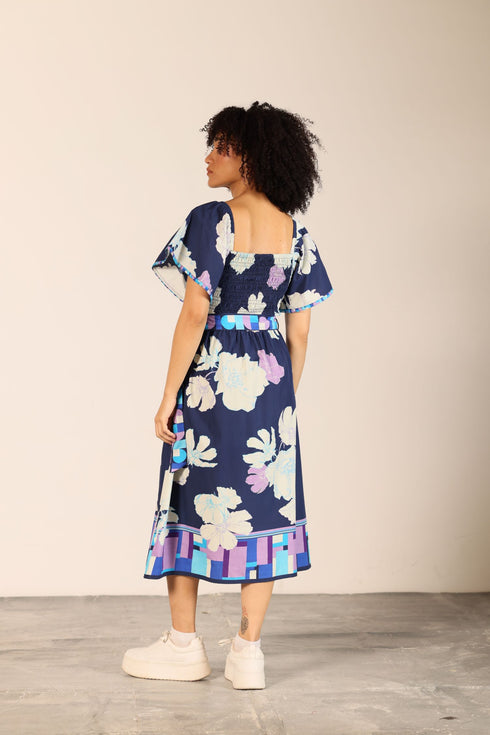INK FLORALS VIVA DRESS