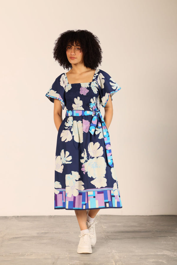 INK FLORALS VIVA DRESS