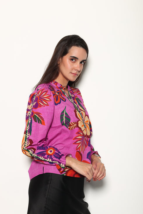MAUVE BLOSSOMS ASHLEY TOP