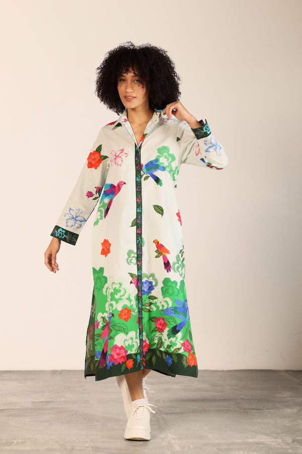 FOREST FLUTTER ELIZA DRESS