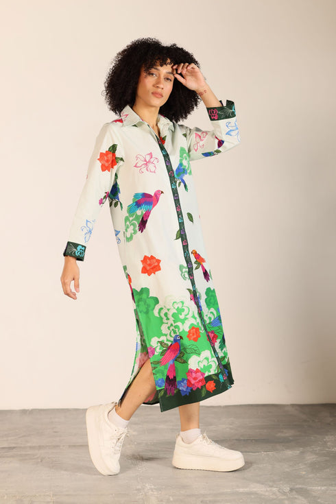 FOREST FLUTTER ELIZA DRESS