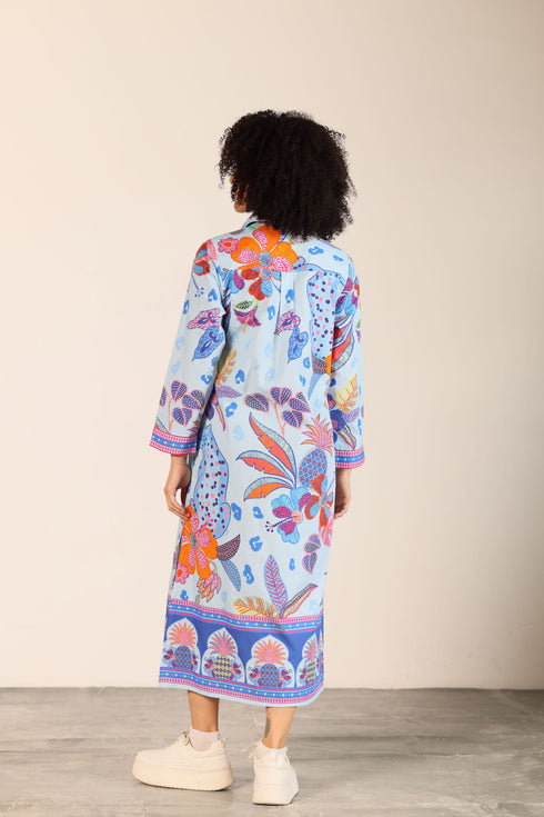 AZURE SAFARI ELIZA DRESS