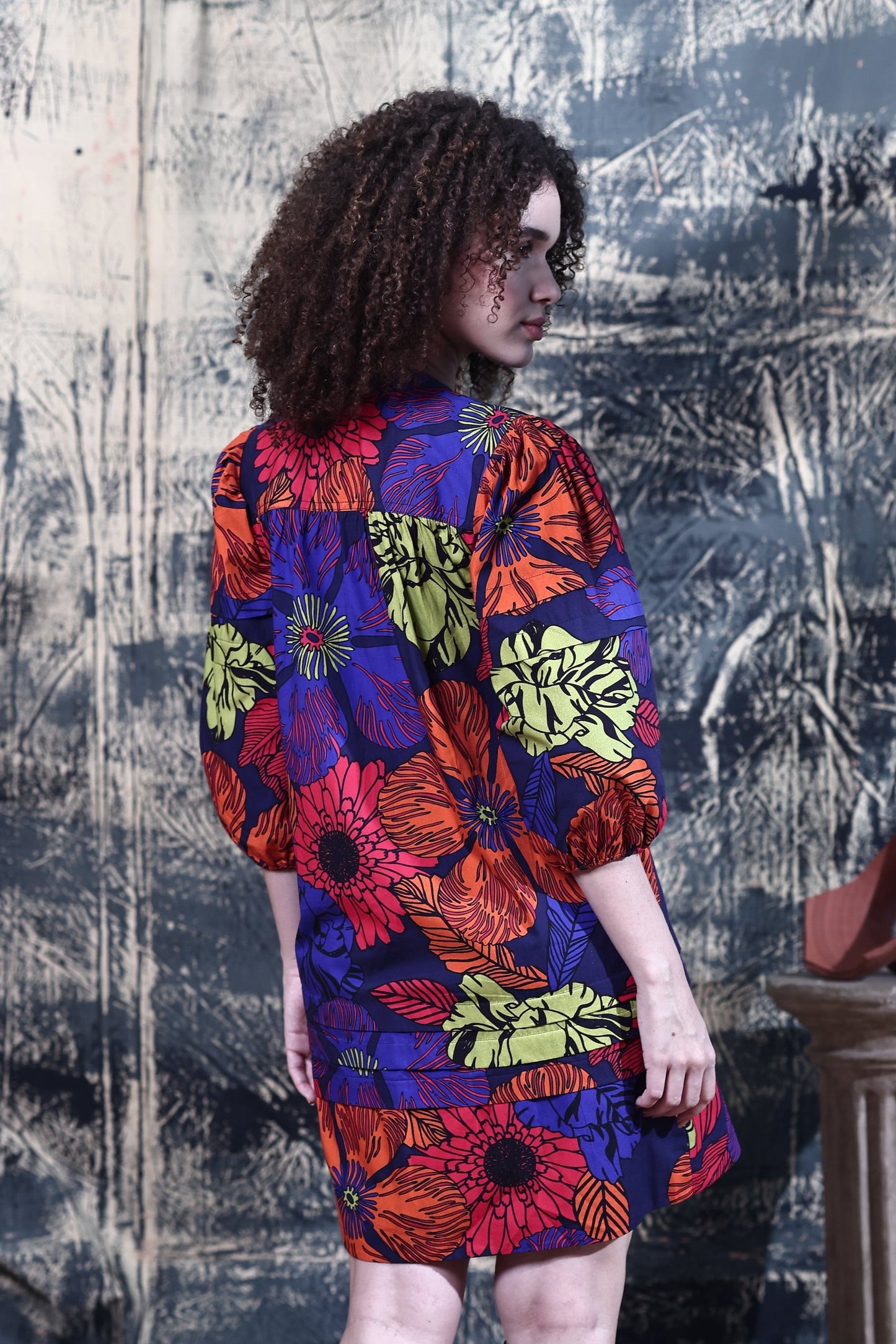 MIDNIGHT GARDEN FREYA DRESS