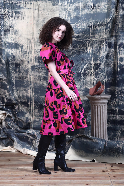 PINK LEOPARD YARA DRESS