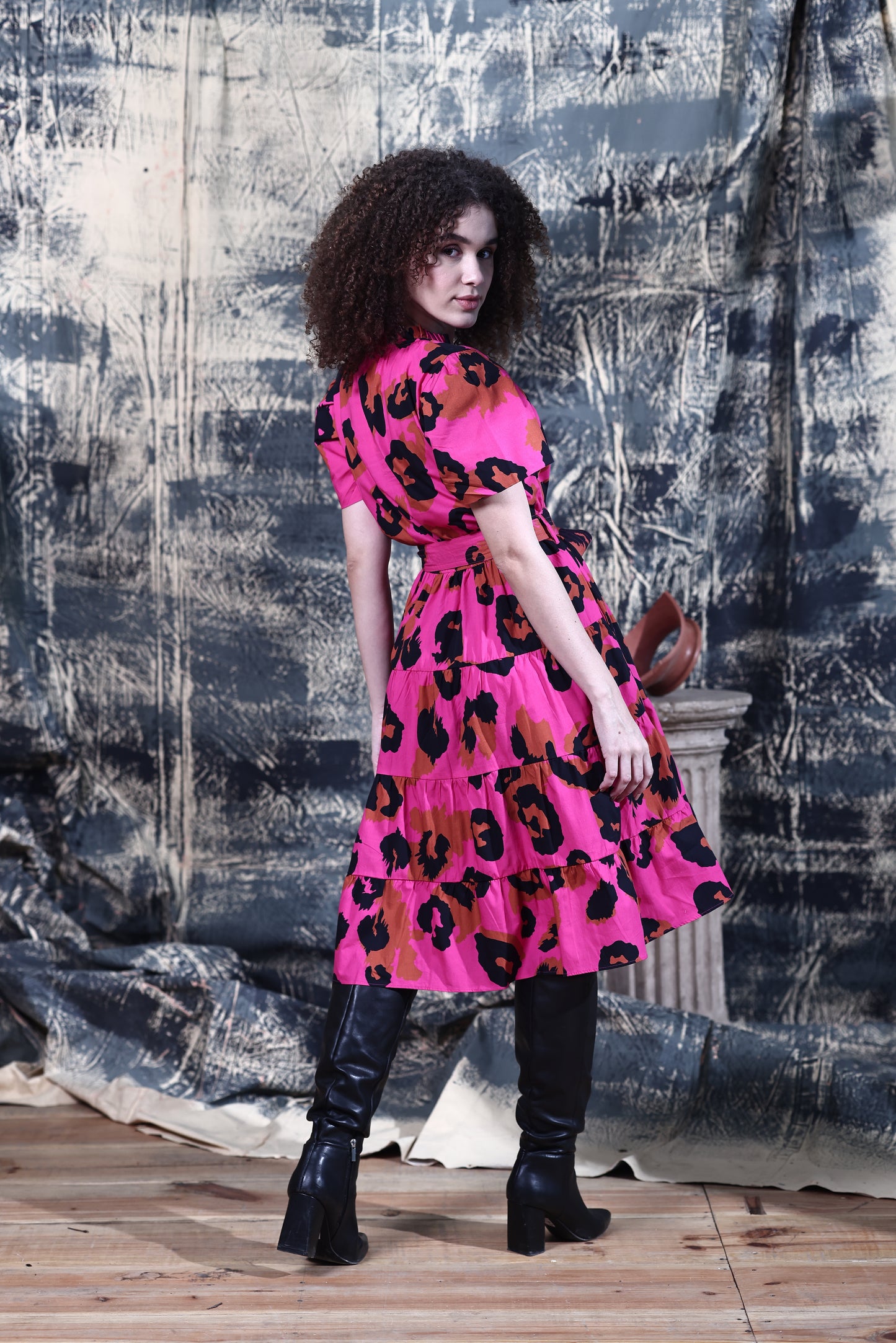 PINK LEOPARD YARA DRESS
