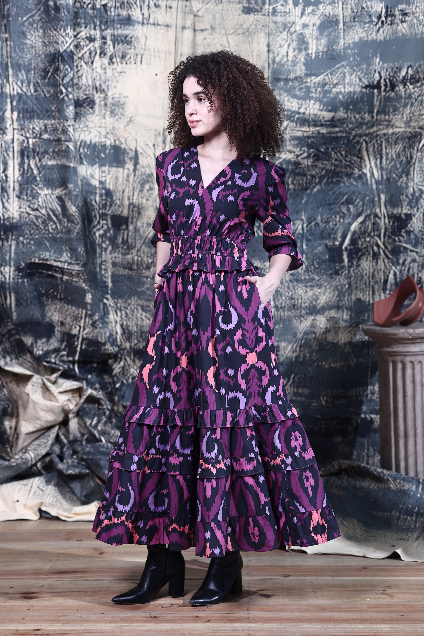 ARABIAN IKAT EVELYN DRESS