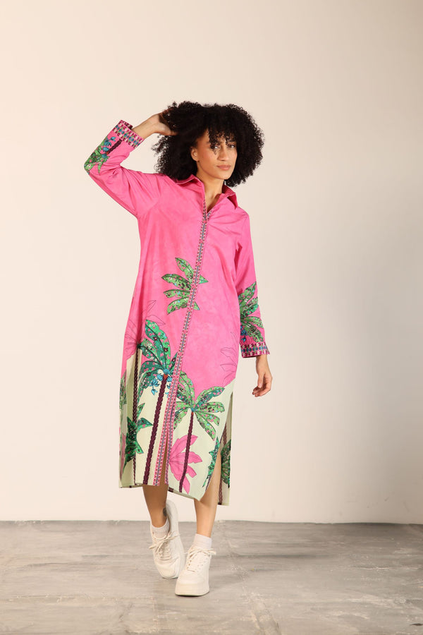 PINK TROPICS ELIZA DRESS