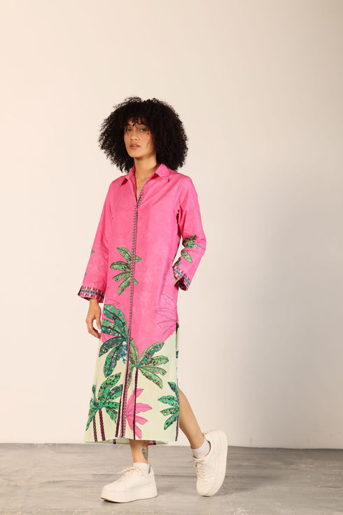 PINK TROPICS ELIZA DRESS
