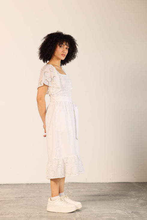 WHITE KYLIE DRESS