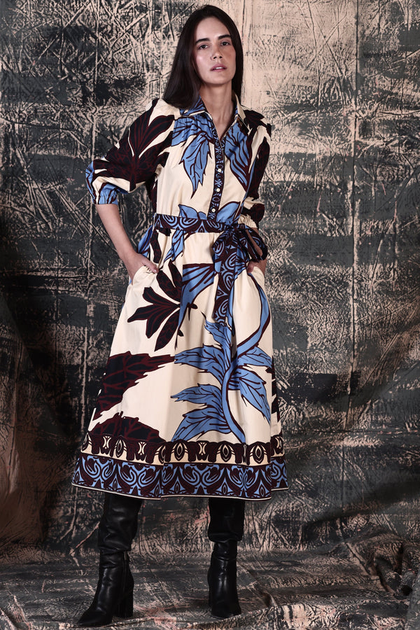 MAJESTIC LEAVES REMI DRESS
