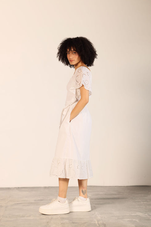 WHITE KYLIE DRESS