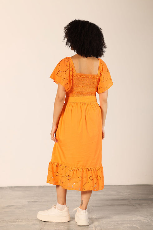 TANGERINE KYLIE DRESS