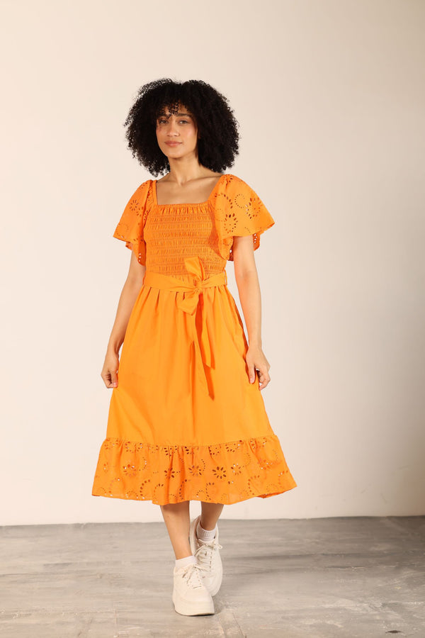TANGERINE KYLIE DRESS