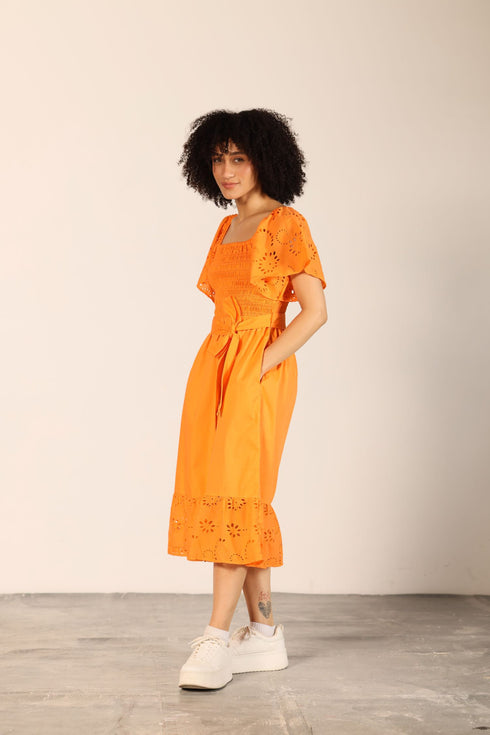 TANGERINE KYLIE DRESS