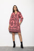SALMON MOTIFS GIA DRESS