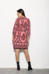 SALMON MOTIFS GIA DRESS