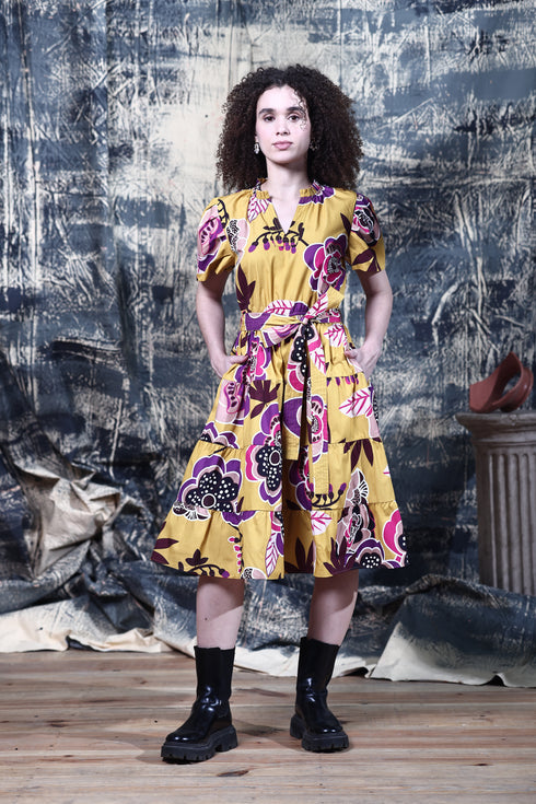 GOLDEN BLOOM YARA DRESS