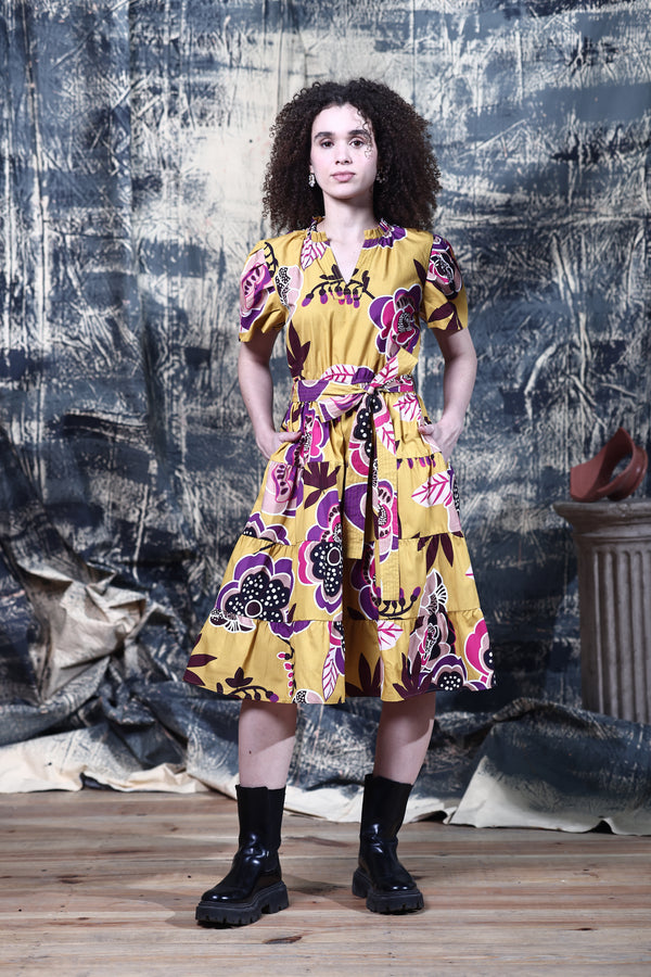 GOLDEN BLOOM YARA DRESS
