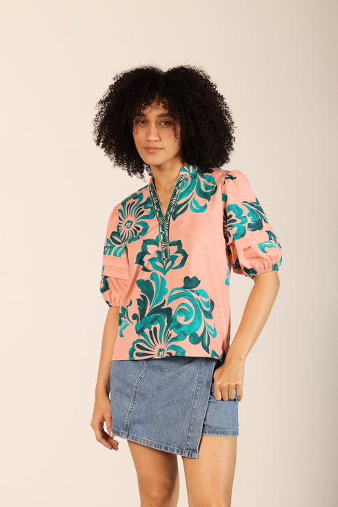 EMERALD BLUSH RAYA TOP