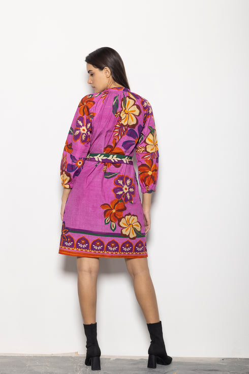 MAUVE BLOSSOMS GIA DRESS