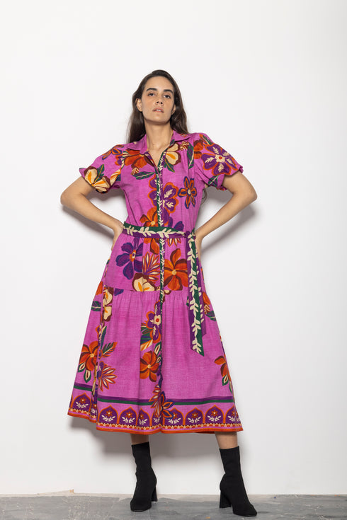 MAUVE BLOSSOMS DELLA DRESS