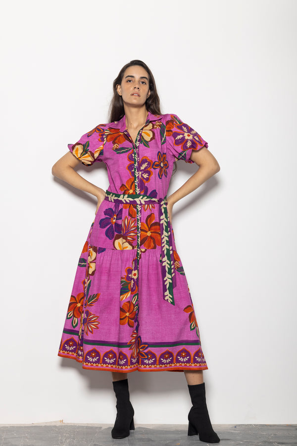 MAUVE BLOSSOMS DELLA DRESS