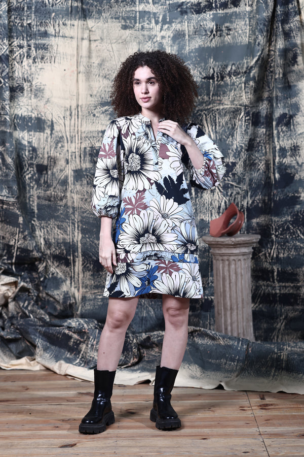 OUTLINE FLORALS FREYA DRESS