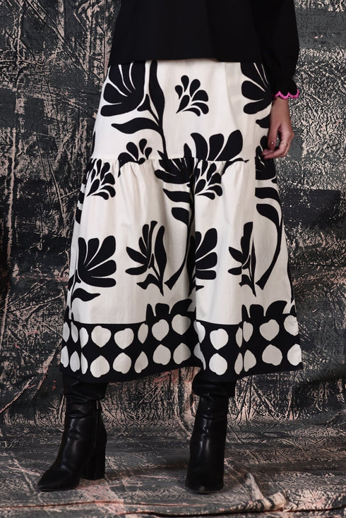 BLACK FOLIAGE ADA SKIRT